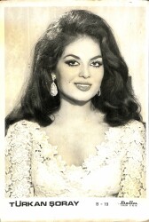 Türkan Şoray Orta Boy Siyah Beyaz Kartpostal KRT703 - Gökçekoleksiyon