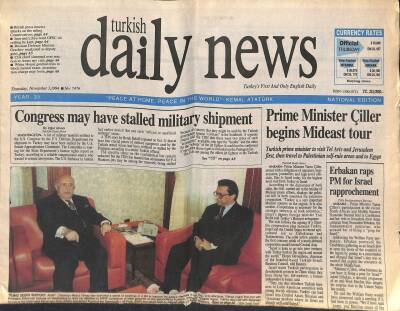 Turkish Daily News 3 November 1994 - Congress May Have Stalled Military Shipment GZ122614 - 1