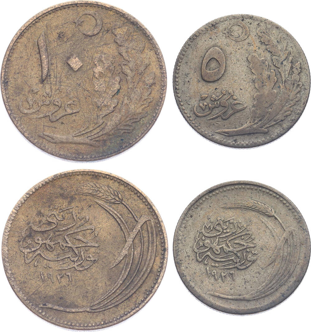 Türkiye 1926 Yılı 5/10 Kuruş Takım (2 Adet) TCM3121 - 1