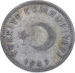 Türkiye 1947 1 Lira Gümüş ÇT TCM3120 #133 - 2
