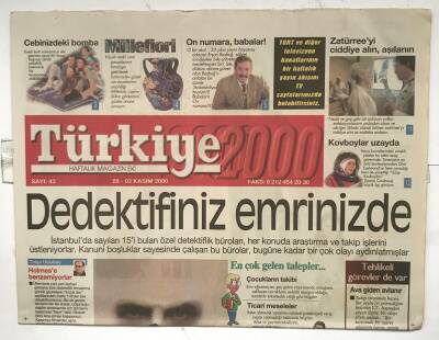 Türkiye 2000 Gazetesi 28 - 03 Kasım 2000 - Dedektifiniz Emrinizde GZ8045 - 1
