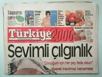 Türkiye 2000 Gazetesi Haftalık Magazin Eki 20-26 Mayıs 2000 Kemal Sunal Yalan Ve İftira Beni Çok Üzer -GZ14874 - 1