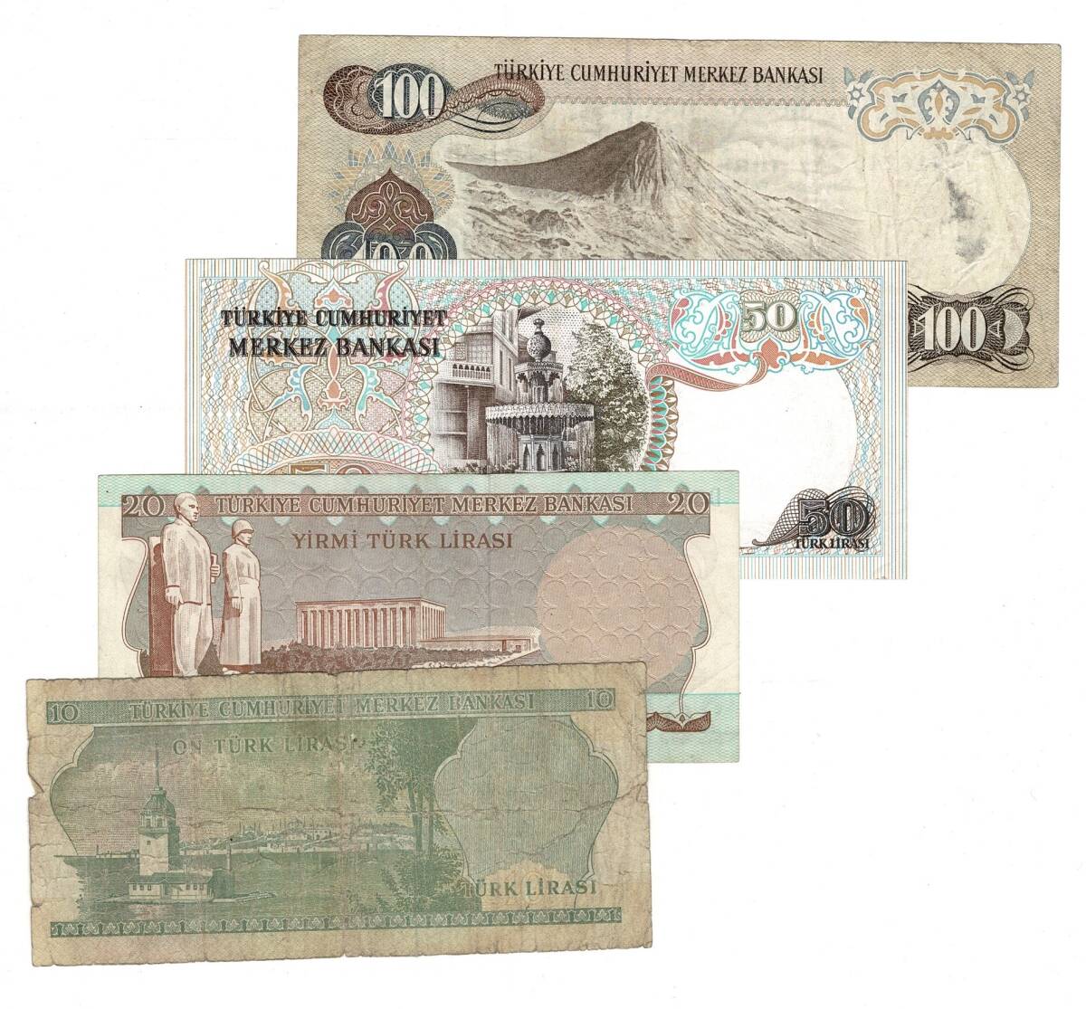 Türkiye 6.Emisyon 100/50/20/10 Lira Lot TCK10419 - 2