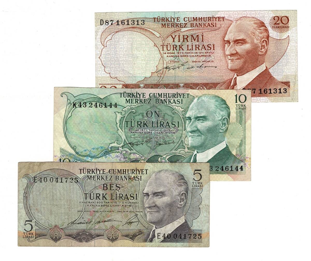 Türkiye 6.Emisyon Kağıt Para Lotu TCK10443 - 1
