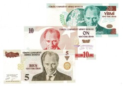 Türkiye 8.Emisyon Kağıt Para Lotu ÇA TCK10428 - Gökçekoleksiyon