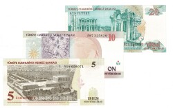 Türkiye 8.Emisyon Kağıt Para Lotu ÇA TCK10428 - 2