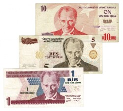 Türkiye 8.Emisyon Kağıt Para Lotu Temiz+ TCK10427 - Gökçekoleksiyon
