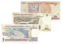 Türkiye 8.Emisyon Kağıt Para Lotu Temiz+ TCK10427 - 2