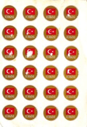 Türkiye Bayrak Sticker AKS1716 - Gökçekoleksiyon