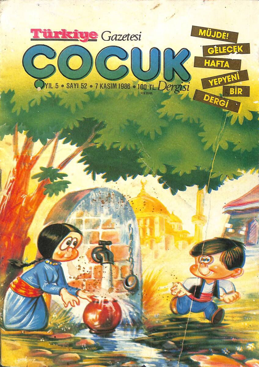 Türkiye Çocuk Dergisi Sayı:52 / 7 Kasım 1986 NDR89007 - 1