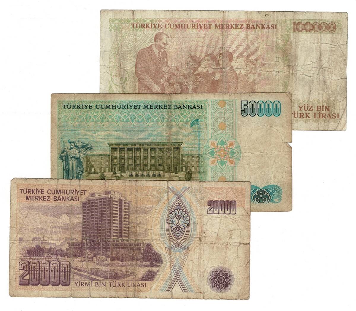 Türkiye 7.Emisyon 100/50/20 Bin Lira Lot TCK10417 - 2