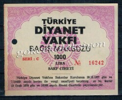 Türkiye Diyanet Vakfı Makbuz 1.000 Lira EFM411 - 2