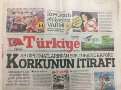 Türkiye Gazetesi 1 Ağustos 2013 - AB Diplomatlarından Korkunun İtirafı GZ29644 - 1