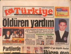 Türkiye Gazetesi 10 Şubat 1996 - Yardım Kampanyasına Yazılan Öğrenci Utancından Canına Kıydı - Ecevit, Yılmaz'a RP İzni Vermedi GZ158277 - Gökçekoleksiyon
