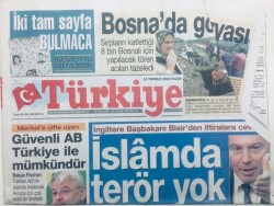 Türkiye Gazetesi 10 Temmuz 2005 - İngiltere Başbakanıİslamda Terör Yok GZ43228 - 2