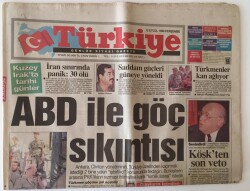 Türkiye Gazetesi 12 Eylül 1996 - ABD İle Göç Sıkıntısı GZ11698 - 1