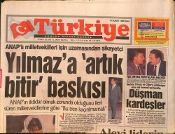 Türkiye Gazetesi 13 Şubat 1996 - RP Lideri Kesin Konuştu 