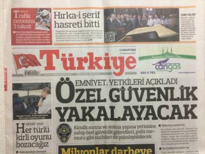 Türkiye Gazetesi 13 Temmuz 2013 - Emniyet Yetkilileri Açıkladı Özel Güvenlik Yakalayacak GZ29337 - 1