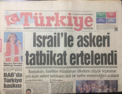 Türkiye Gazetesi 14 Mayıs 1997 - İsraille Askeri Tatbikat Ertelendi - GZ15046 - 2