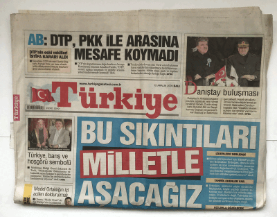Türkiye Gazetesi 15 Aralık 2009 - DTPnin Eski Vekilleri İstifa Kararı Aldı GZ5658 - 2