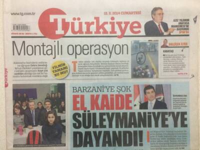 Türkiye Gazetesi 15 Şubat 2014 - El Kaide Süleymaniyeye Dayandı GZ29652 - 1