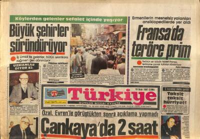 Türkiye Gazetesi 16 Ocak 1987 - Man-Mercedes Savaşı - Fransada Teröre Prim GZ118604 - 1