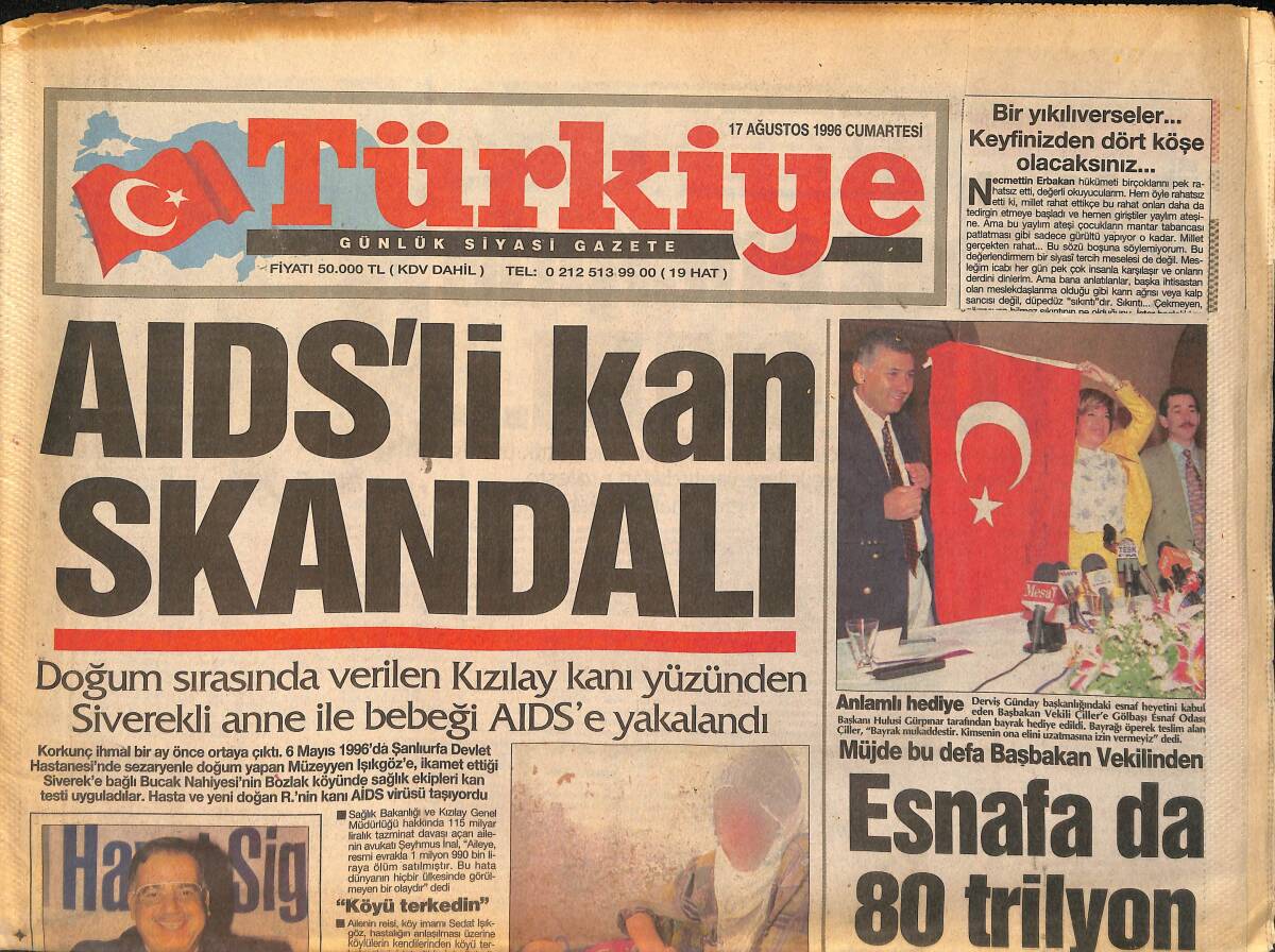 Türkiye Gazetesi 17 Ağustos 1996 - İhlâs Holding Çalışanlarını Sigortalıyor - Malezya'ya 50 Bin Türk İşçi Gidiyor GZ155531 - 1