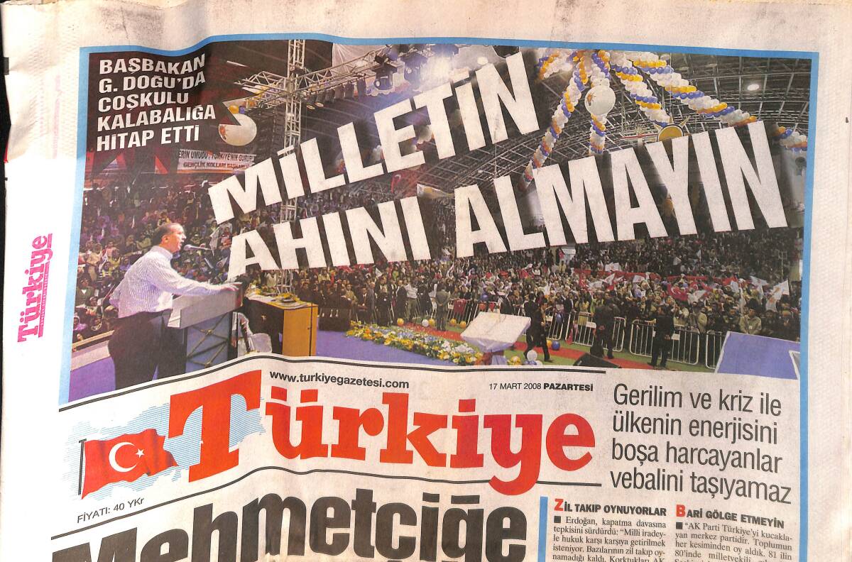Türkiye Gazetesi 17 Mart 2008 - Piyade Tüfeği Değişiyor Yerine Mehmetçik-1 Geliyor - TÜSİAD Sessizliğini Bozdu 