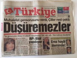 Türkiye Gazetesi 17 Mayıs 1997 - Muhalefet Gensorusunu Verdi Çiller Rest Çekti GZ11692 - 2