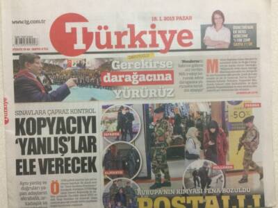 Türkiye Gazetesi 18 Ocak 2015 - Sınav Kopyacıları Yanlışlar Ele Verecek GZ29403 - 1