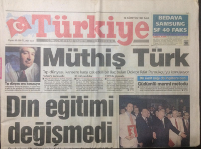 Türkiye Gazetesi 19 Ağustos 1997 - Müthiş Türk - GZ15045 - 1