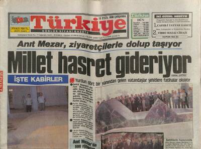 Türkiye Gazetesi 19 Eylül 1990 - Irak Türkiyeye Bedava Petrol Teklif Etti GZ115531 - 1