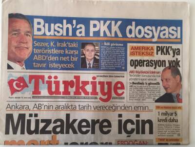 Türkiye Gazetesi 19 Haziran 2004 - AB Müzakereleri İçin 2005 Mart Ayında Başlanması İsteniyor GZ20508 - 1