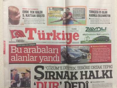 Türkiye Gazetesi 2 Ağustos 2013 - Şırnak Halkı Dur!Dedi GZ29636 - 1