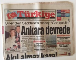 Türkiye Gazetesi 2 Eylül 1996 - Dışişleri Bakanı Çillerden Saddama Mesaj Geri Çekilin GZ11716 - 2