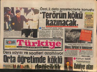 Türkiye Gazetesi 2 Mart 1987 - Pakistanın Atom Bombası Var - Özal , 2. Defa Gazetecilerle Konuştu GZ118629 - 1