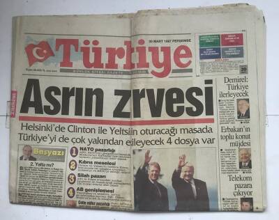 Türkiye Gazetesi 20 Mart 1997 - 30 Terörist Daha Ölü Ele Geçirildi GZ7074 - 1