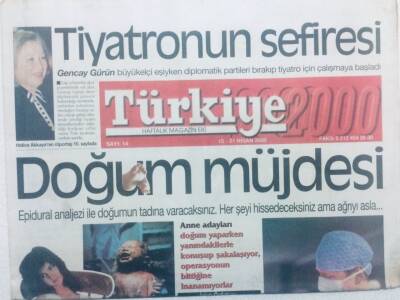 Türkiye Gazetesi 2000 Eki 15-21 Nisan 2000 - Doğum Müjdesi GZ42299 - 1
