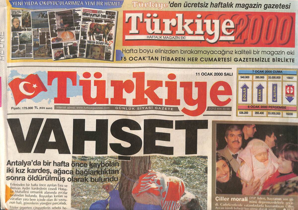 Türkiye Gazetesi 2000 Haftalık Magazin Eki 11 Ocak 2000 - Sibel Can Ve Seda Sayan İddialı - Prenses Diana İle Aynı Kazada Ölen Oğlu Dodi Al Fayed Öldürüldü mü GZ132383 - 1