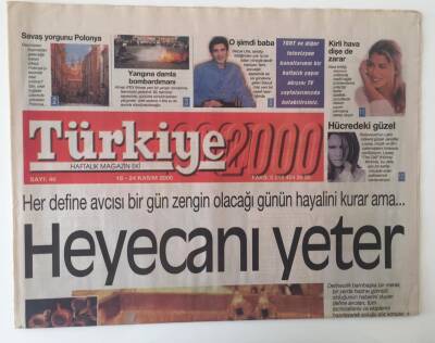 Türkiye Gazetesi 2000 Haftalık Magazin Eki 18-24 Kasım 2000 - Selçuk Ural Yeniden Müzik Çalışmalarına Başladı GZ11457 - 2