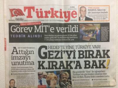 Türkiye Gazetesi 21 Haziran 2013 - Geziyi Bırak Kuzey Iraka Bak! GZ29349 - 1