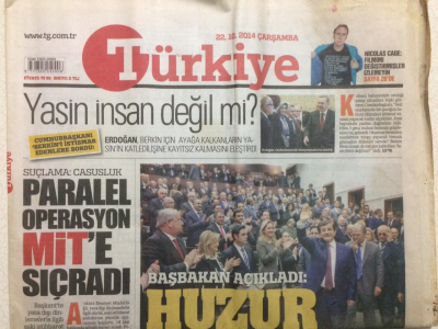 Türkiye Gazetesi 22 Ekim 2014 - Paralel Operasyon Mite Sıçradı GZ27668 - 1