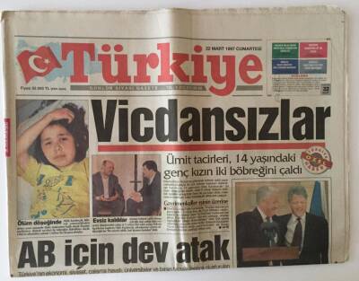 Türkiye Gazetesi 22 Mart 1997 - Türkiye- Avrupa Ulusal Danışma Konseyi ABye Tam Üyeliğimiz İçin Büyük Çalışma Başlattı GZ11842 - 1