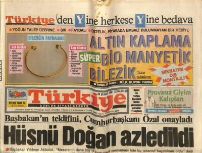 Türkiye Gazetesi 23 Şubat 1991 - Bushtan Saddama Son Süre GZ115530 - 1