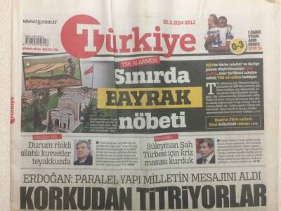 Türkiye Gazetesi 25 Mart 2014 - Erdoğan,Paralel Yapı Milletin Mesajını Aldı GZ29407 - 1