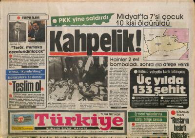 Türkiye Gazetesi 25 Ocak 1987 - Kâmran İnan Rusların Hedefi Boğazlar - SHP-DSP Kıran Kırana GZ118664 - 1