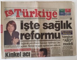 Türkiye Gazetesi 26 Mart 1997 - Sağlıkta Yeni Reform Herkese Bir Sağlık Sigortası Kartı Verilecek GZ11696 - 1