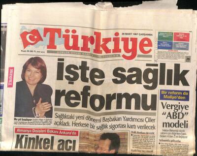 Türkiye Gazetesi 26 Mart 1997 - Sergenden Büyük Rest - M. Ali Ödül Kazandırdı GZ123200 - 1