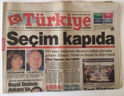 Türkiye Gazetesi 26 Mayıs 1997 - Seçim İçin Son Çağrı GZ11695 - 1