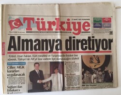Türkiye Gazetesi 27 Mart 1997 - Almanya Türkiyenin Avrupa Birliğine Üyelik Amacının Rededilemeyeceğini Ancak Beklemesi Gerektiğini Söyledi GZ11674 - 2